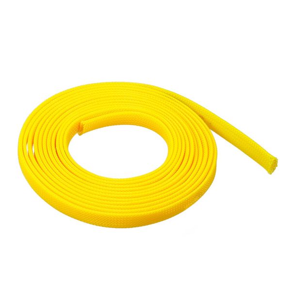 sourcing map Expandable Sleeving, 3/8-inch 10ft Cable Sleeve, Yellow