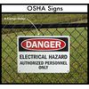 SmartSign “Danger - Keep Panel Door Closed” Bilingual Label | 10" x 14" Laminated Vinyl