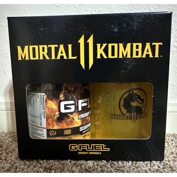 G Fuel Mortal Kombat 11 Scorpion Sting Collector's Box + Shaker Cup GFuel