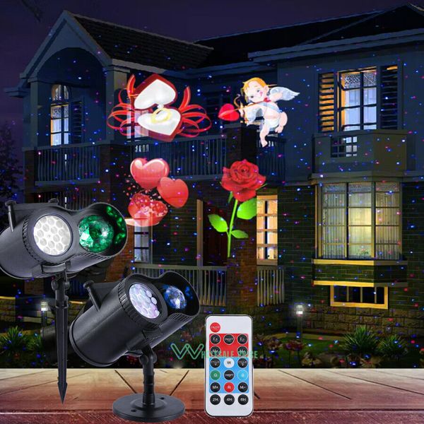 Christmas LED Projector Light Moving Outdoor Valentine's Day Xmas Halloween Lamp