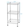 3-Tier Square Kitchen Storage Rack Wire Shelving Unit Steel Wire Shelving Tower