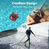 Cordless Robotic Pool Vacuum Automatic Pool Cleaner Self-Parking, Dual-Motors