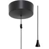 Modern Bathroom Ceiling Light Finished In Matt Black Switch With Black Pull Cord And Toggle - 6A 2-Way