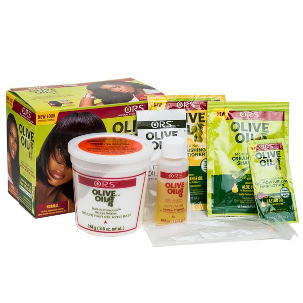 ORS Olive Oil Built-In Protection Full Application No-Lye Hair Relaxer - Normal Strength (Pack of 2)