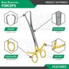 Bone Reduction Forceps 8" Curved Pointed Tips Gold Plated Orthopedic German Gr