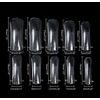 100 Pcs False Nail Mold Set - Full Cover Clear Dual Forms for UV Gel Tips System