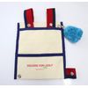Cart Bag, Ball Case Set, Round Bag, 3 Tier Pockets, Convenient, Compact (Ivory/Navy)