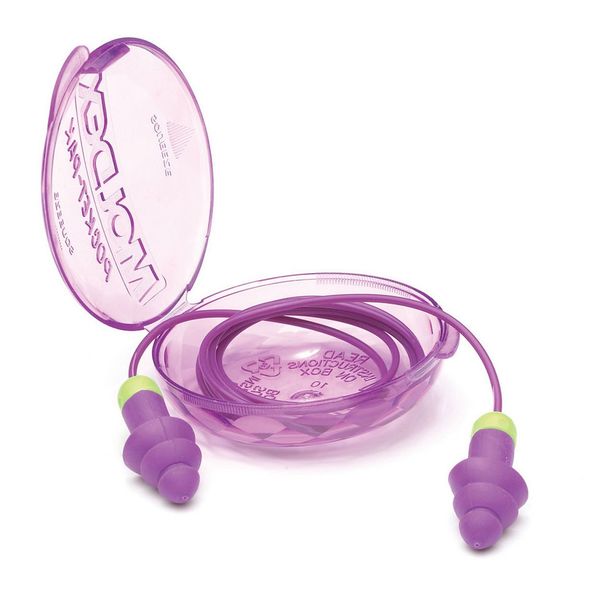 Moldex-Metric Inc. Rockets Tapered Styrene Corded Earplug, Purple