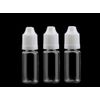 10ml/0.34oz Transparent Plastic Refillable Empty Dropping Refueling Bottles Eye Liquid Squeezable Dropper Vials Sample Packing Storage Holder Container with White Screw Cap And Removable Plug (50)