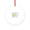 CafePress Work It Out 4" Round MDF Wood Ornament