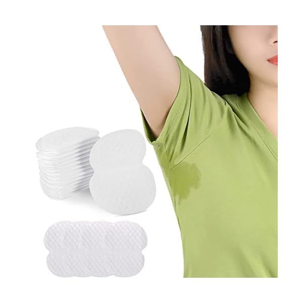 Sweat Absorbing Pad, Armpit Sweat Pad, Underarm Sweat Absorbing Pad, 100 Pieces, Ultra Thin Sweat Sheet, Foot Sweat Stick, Dirt Guard Tape, Sweat Absorption, Deodorizing Sheet, Prevents Heat Stains, Heat Protection (100 Pieces)