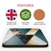 Great Single Coaster Square - Abstract Art Deco Marble Effect |Glossy Quality Coasters | Tabletop Protection for Any Table Type #21082