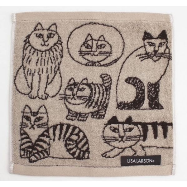 Marushin 6805001900 Lisa Larson Mini Hand Towel, Sketch Cat, 100% Cotton, Gift, Gift, Birthday, Mother's Day, Goods