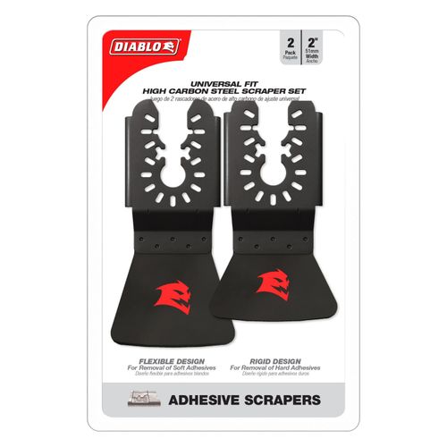 Diablo Universal Fit High Carbon Steel Oscillating Scraper Set for Adhesive Removal - 2-Pack - DOUSCRP2