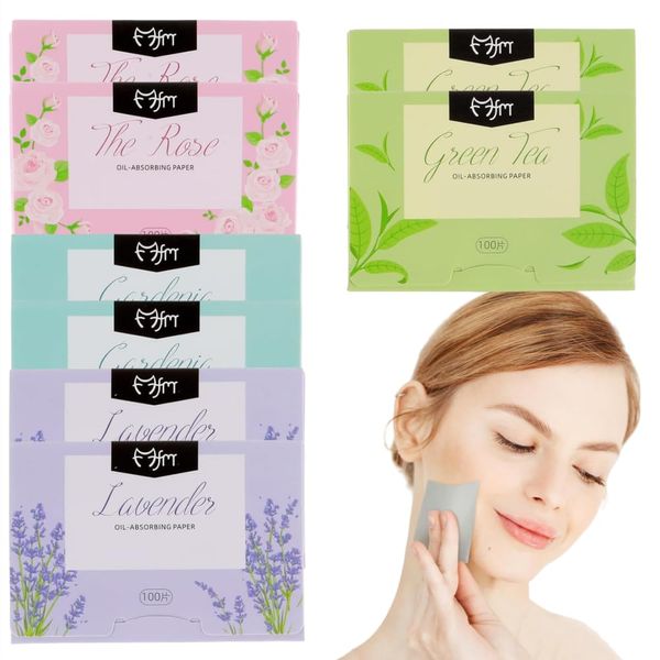 HawZeerLy 800 Sheets Makeup Blotting Paper Soft Face Oil Blotting Paper Bamboo Charcoal Oil Blotting Paper for Facial Care Stay Skin Fresh and Smooth