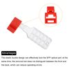 sourcing map 10pcs Port Blocker Locking RJ45 Port/Dust Blocker with Plastic Color Coded Keys,Red