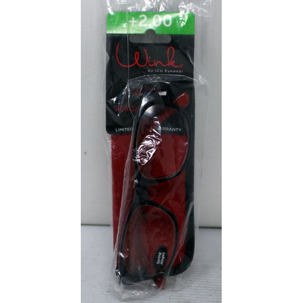 ICU Eyewear Wink Non Prescription Reading Glasses +2.00 Red