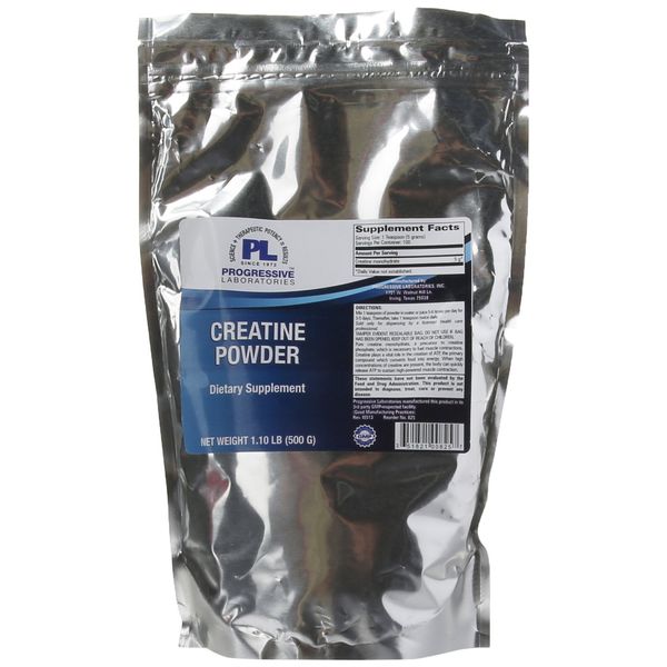 Progressive Labs Creatine Powder Supplement, 1.1 Pound