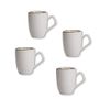 D&F Natural Cream 24 pc Dinner Set Dining Side Bowl Mug Cup&Saucer