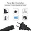 5ft AC Power Cord Cable For Canon Pixma MINI260 MINI320 Printer 2-Prong Wire
