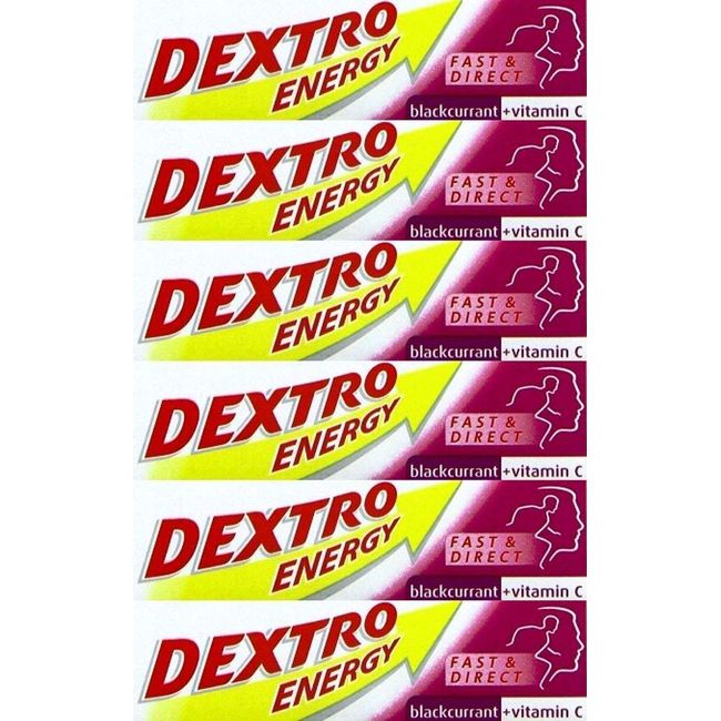 Dextro Energy Glucose Tablets Blackcurrant 47g x 6 Packs