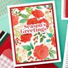 Spellbinders BD-0879 Winter Rose Background BetterPress and Stencil Bundle from The Handmade Holidays Collection