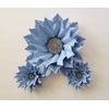 3D Paper Flower Wall Decor Set Of 3(Light Blue)