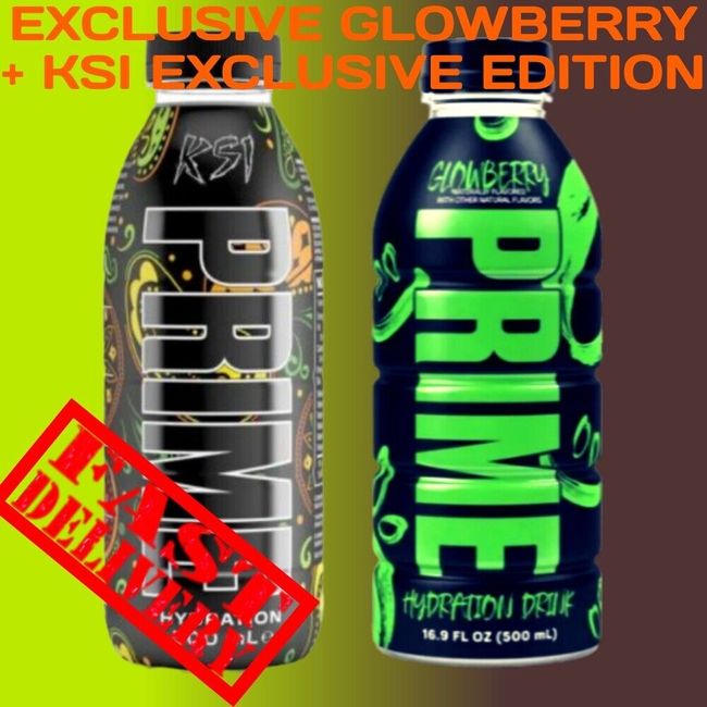 Limited Edition Prime Hydration Sports Drink GlowBerry (16.9 Fl Oz Per  Bottle)