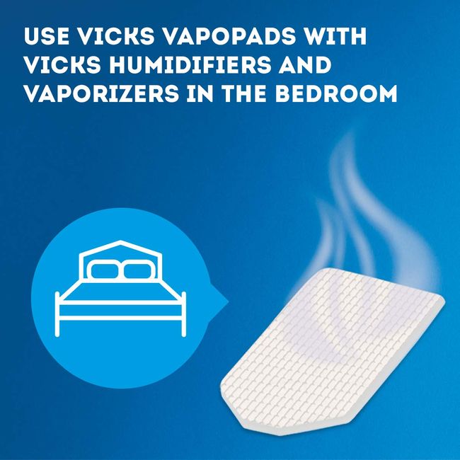 Vicks VapoPads Scent Pads, Soothing Menthol Vapors, Refills, Family Pack - 12 scent pads