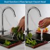 360° Swivel Kitchen Sink Aerator Dual-function 2-Flow Sprayer Faucet 55/64 Inch