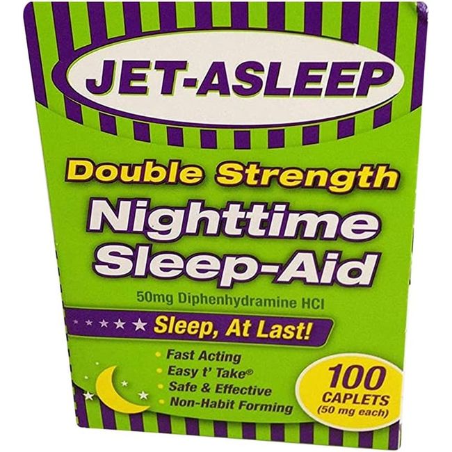 Jet-Asleep Double Strength Nighttime Sleep-Aid 100 Count