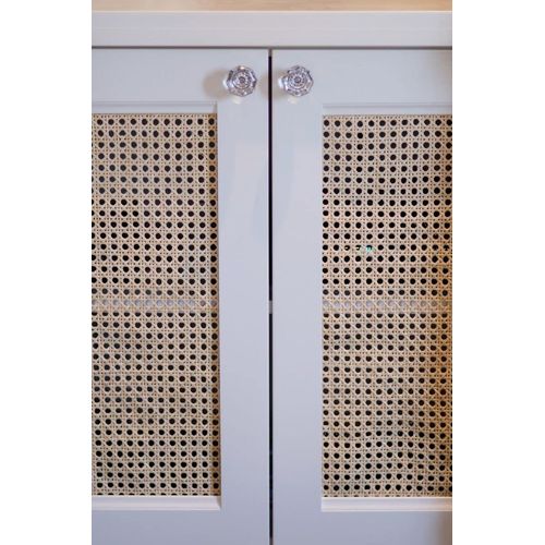 16" Width 1/2" Fine Open Caning Mesh Webbing for Pressed in Seat Repair & Furniture Decor (2 Feet)