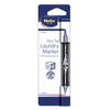 Helix Dual Tip Fabric and Laundry Permanent Marker Pen - Black