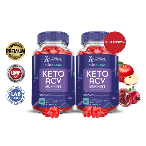 Slim Fusion Keto ACV Gummies 1000MG Apple Cider Vinegar 120 Gummys