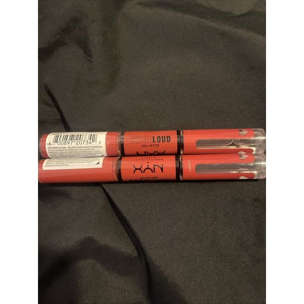 NYX Professional Makeup Shine High Shine Liquid Lipstick- Goal Getter - Lot of 2