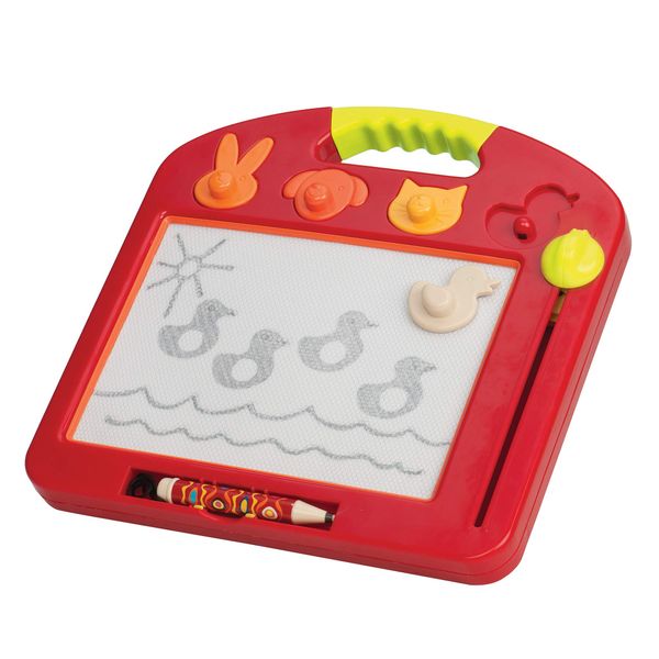 B. toys Zaubertafel Magnettafel Kinder mit Magnet Stempel, Stift und Polsterung – Magnetische Maltafel, Zaubermaltafel, Spielzeug ab 18 Monaten 6 Teile