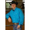 Cinch Men's Classic Fit Long Sleeve Button One Open Pocket Solid Basic, Teal, Medium