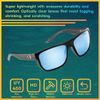 Flying Fisherman Waypoint Polarized Rectangular Sunglasses, Matte Black Frame/Blue Mirror Lens, Medium