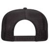 Ashen Fane Polyester Flat Bill Foam Front 5 Panel High Crown Mesh Back Trucker Snapback Hat, Char. Gray