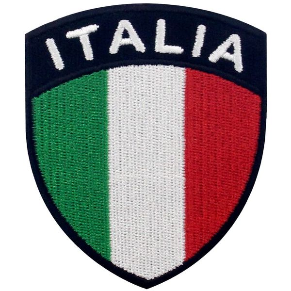 Italian Shield Flag Embroidered Velcro Patch