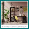 Space Solutions 18" Deep 4 Drawer Metal Mobile Organizer Black