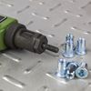 sourcing map M3 Rivet Nuts, 50pcs Zinc Plated Carbon Steel Knurled Flat Head Threaded Insert Nuts