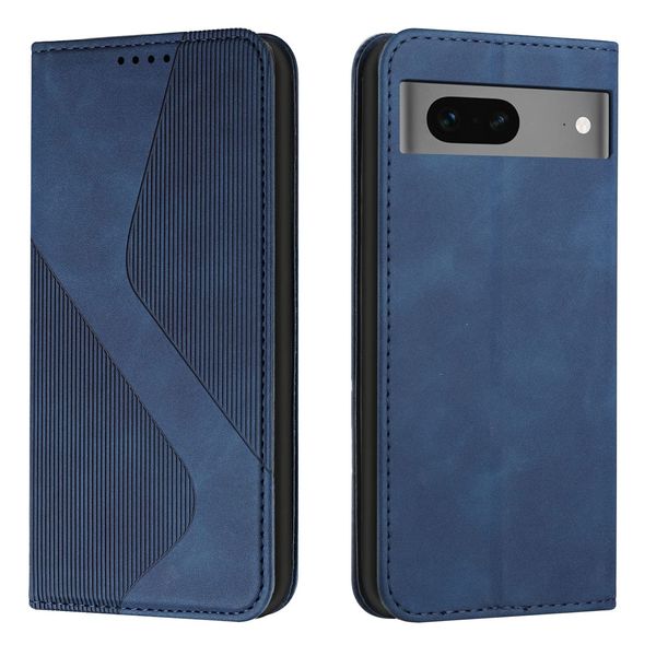 Google Pixel 7 Case, Notebook/Wallet Type Cover, LODROC Smartphone Case, Stand Function, Card Pocket Storage, Shockproof, Pixel 7, Compatible with 6.3 Inches - Blue