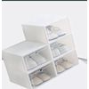 Blue Stackable Shoe Storage Box Transparent Plastic Shoe Container Organizers