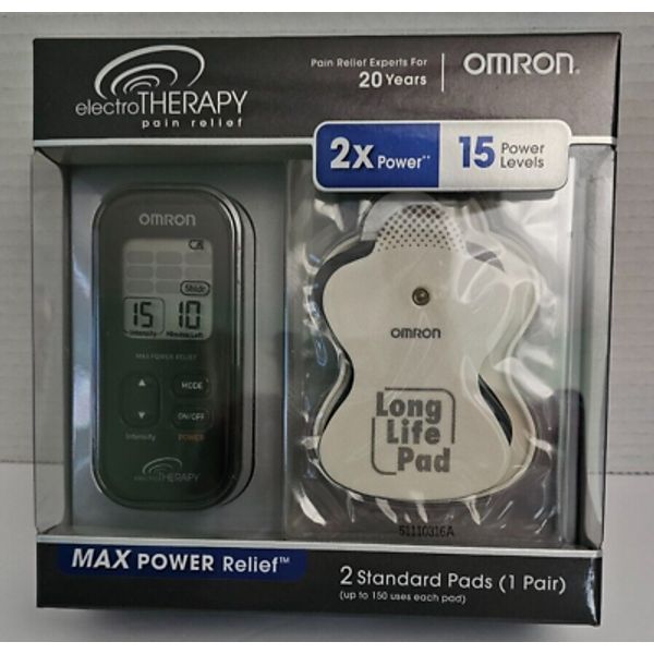 Omron Electrotherapy Max Power Pain Relief w/1 Pair Pads New