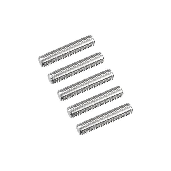 sourcing map Fully Threaded Rod M8 x 35mm 1.25mm Thread Pitch 304 Stainless Steel Right Hand Threaded Rods Bar Studs 5 Pack