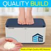 SereneLife Heavy Duty Storage Bin 27L ABS Material & Combination Lock Blue