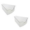 Kitchen Details 2 Pack Lazy Susan Bin | Triangular Pantry Organizer | Corner Cabinet | Handle | Spice Jars | Cans | Clear