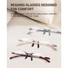 TERAISE Rimless Reading Glasses Comfortable Lightweight Frameless Reader Men Women Blue Light Blocking Computer Eyeglasses(3.5X)