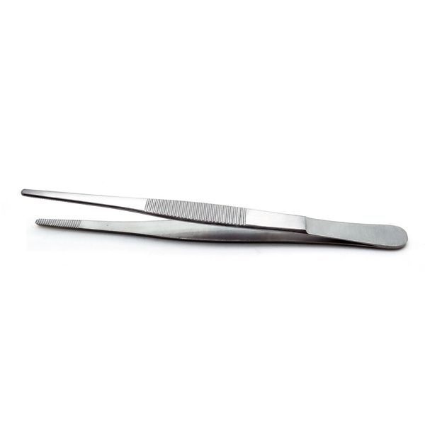 Dressing Tweezer 5" Sterile Tissue Thumb Forceps 2cm Serrated Tip Surgical Tools